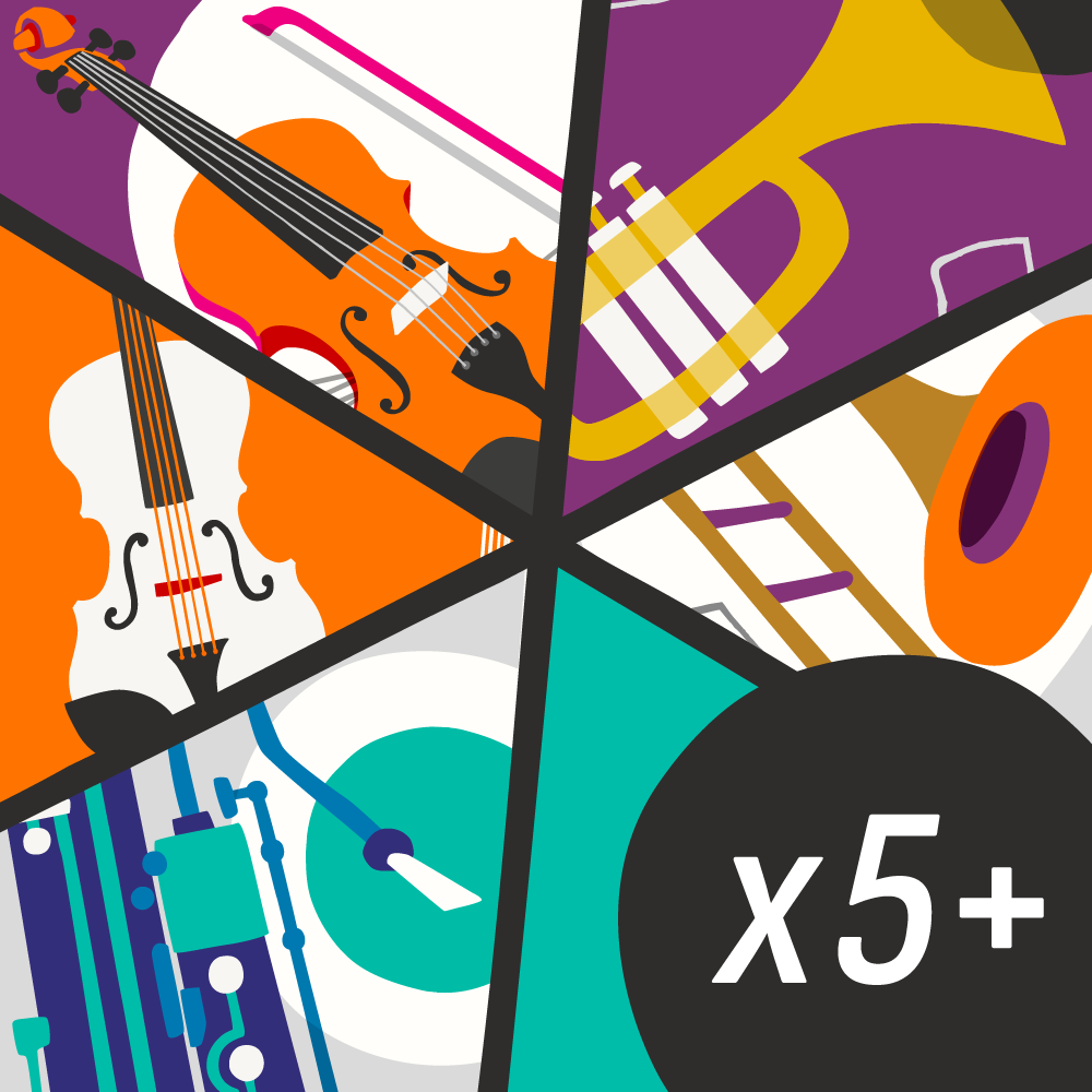 Colourful music themed illustration
