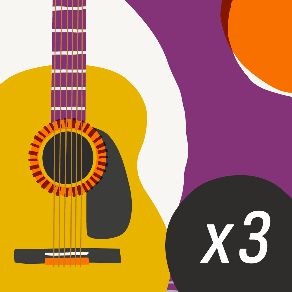 Colourful music themed illustration
