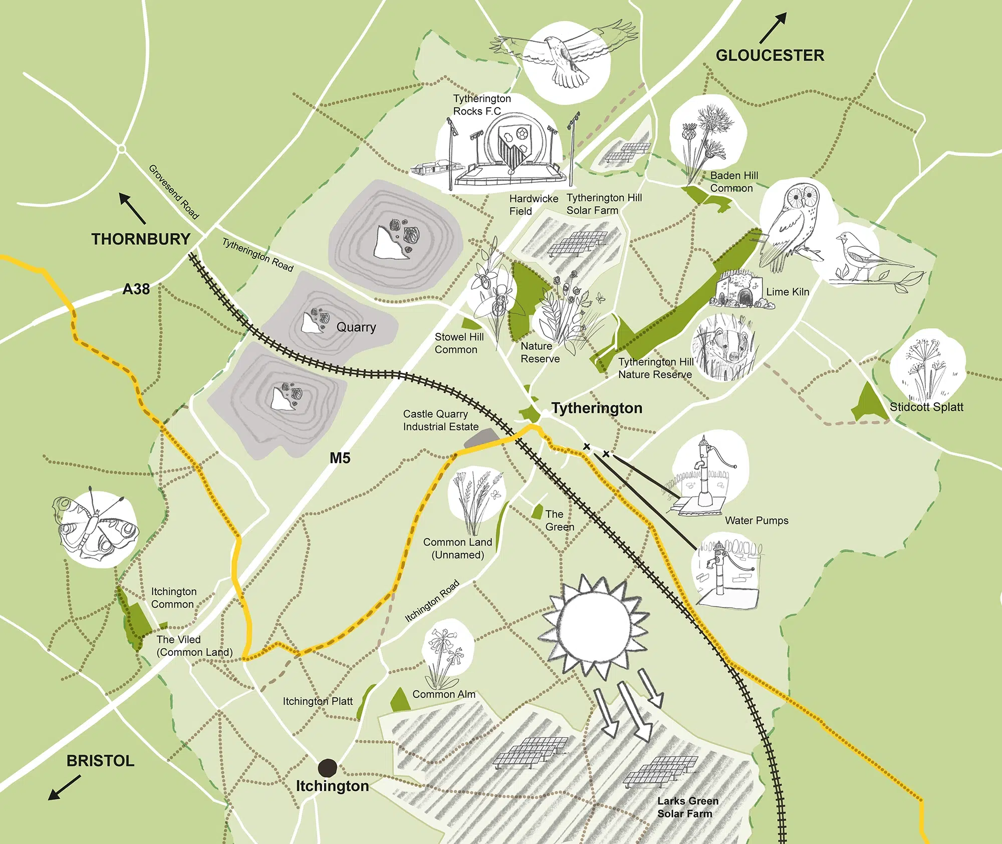 Sketch for map illustration