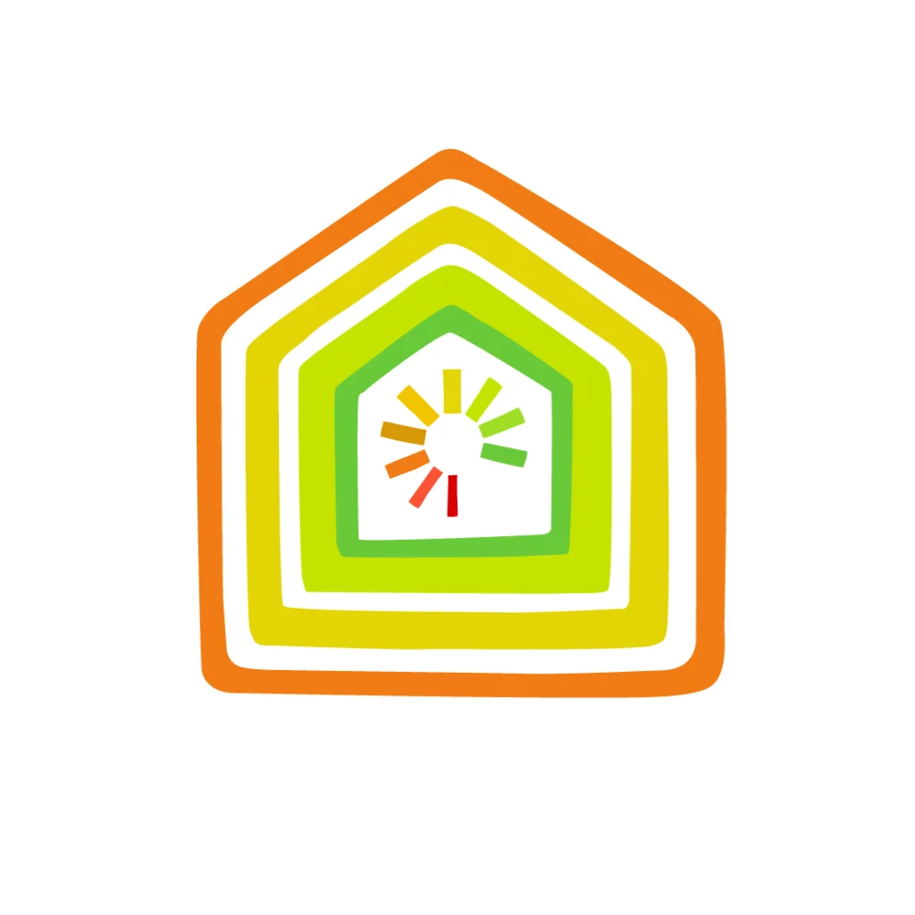 House and Home icon for community climate action organisation with a focus on sustainable energy. Thornbury, Bristol