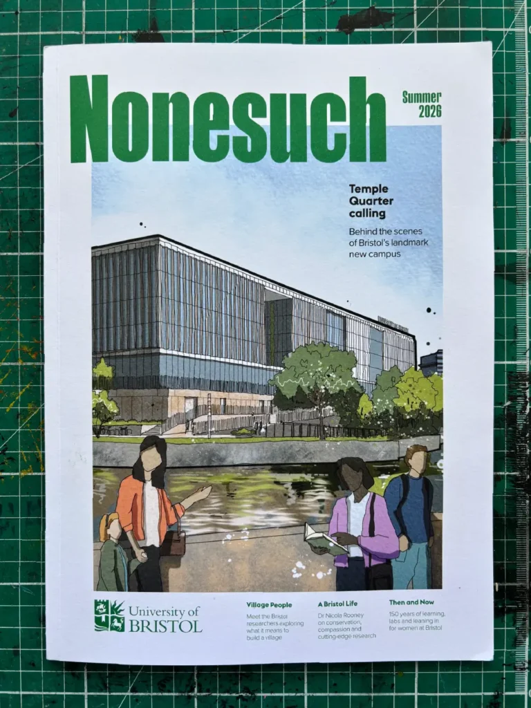 Cover of Nonesuch magazine by Jack Greening
